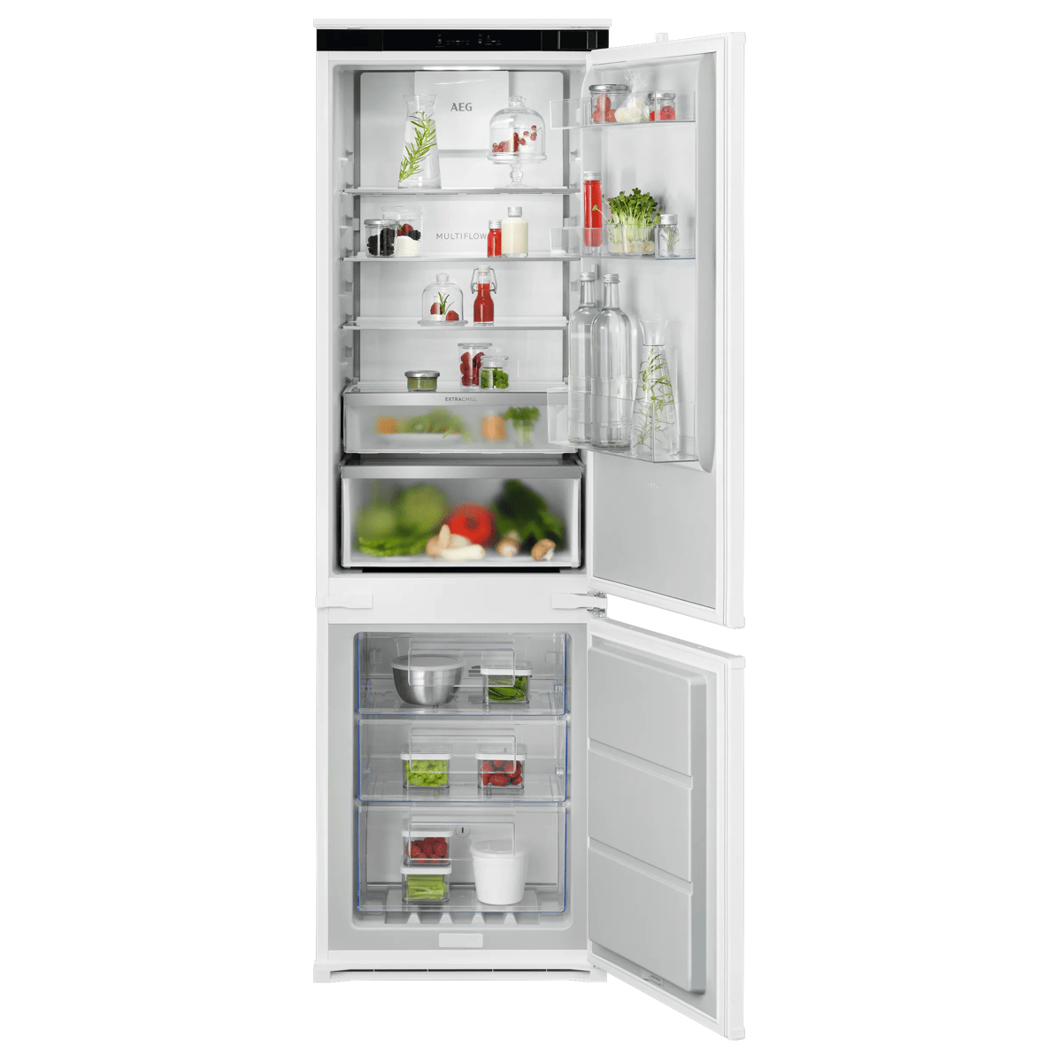 7000 NoFrost CoolAssist® Einbau-Kühl-Gefrierkombination / 1780 mm / 249 L / NoFrost / Schlepptür
