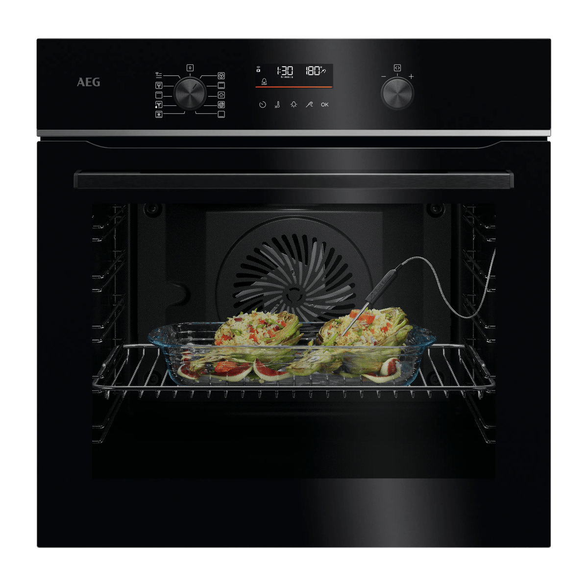 5000 SurroundCook® mit SteamBake / Einbaubackofen / WLAN-fähig / Pyrolytische Selbstreinigung / Schwarz