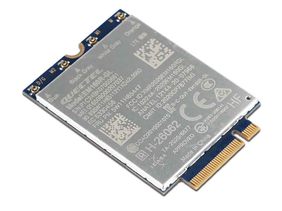 ThinkPad Quectel EM160R-GL 4G LTE-A Cat 16 M.2-Modul für mobiles Breitband für den X1 Carbon der 12. Generation/P16v der 2. Generation